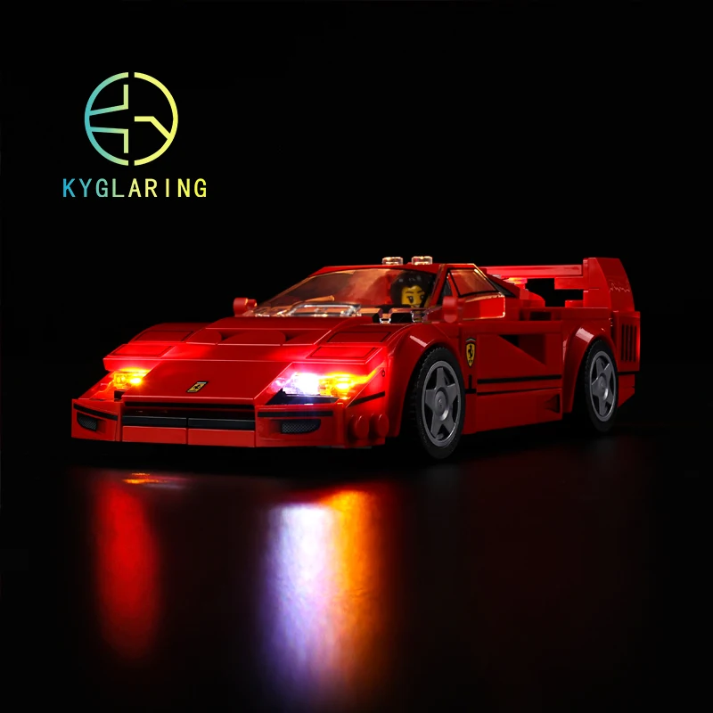 Kyglaring Light Kit For 76934 Ferrarises F40 Supercar Building Blocks LED Kit Toys (NOT Include the Model)