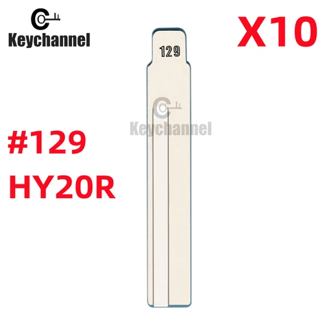 Keychannel 10 шт. #129 #130 металлическая заготовка HY20 откидной ключ KD для Hyundai для Kia Автомобильный пульт дистанционного управления левый правый ключ