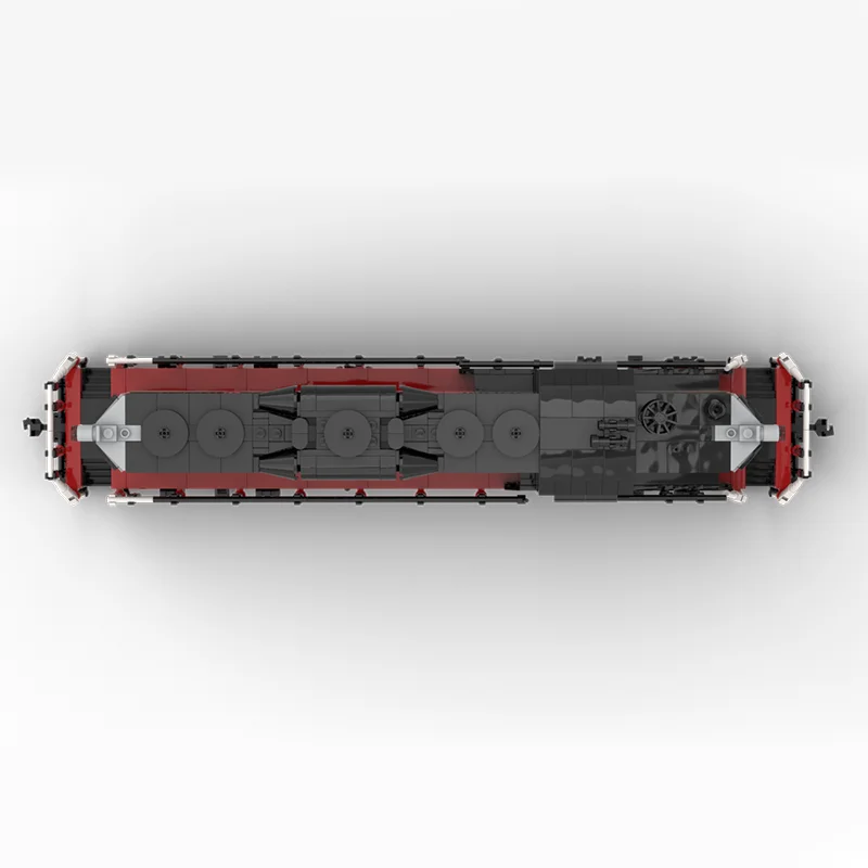 1426pcs MOC Southern Pacific Black Widow City Trains Model Building Blocks Bookshelf Decor, Home Decor Birthday Gift For Adults