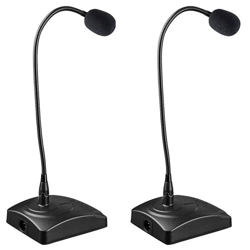 

2X QR-501 Wired Conference Microphone, Office Meeting Gooseneck Recording Microphone Condenser Microphone