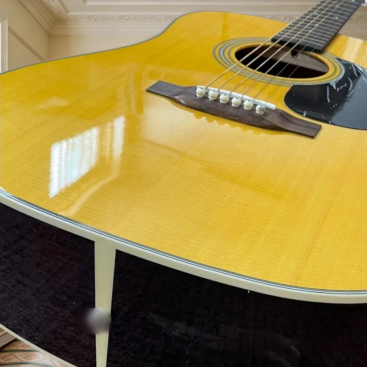 Deutsches Lager, gelbe Serie, Folk-Gitarre mit massiver Decke und Palisanderhals