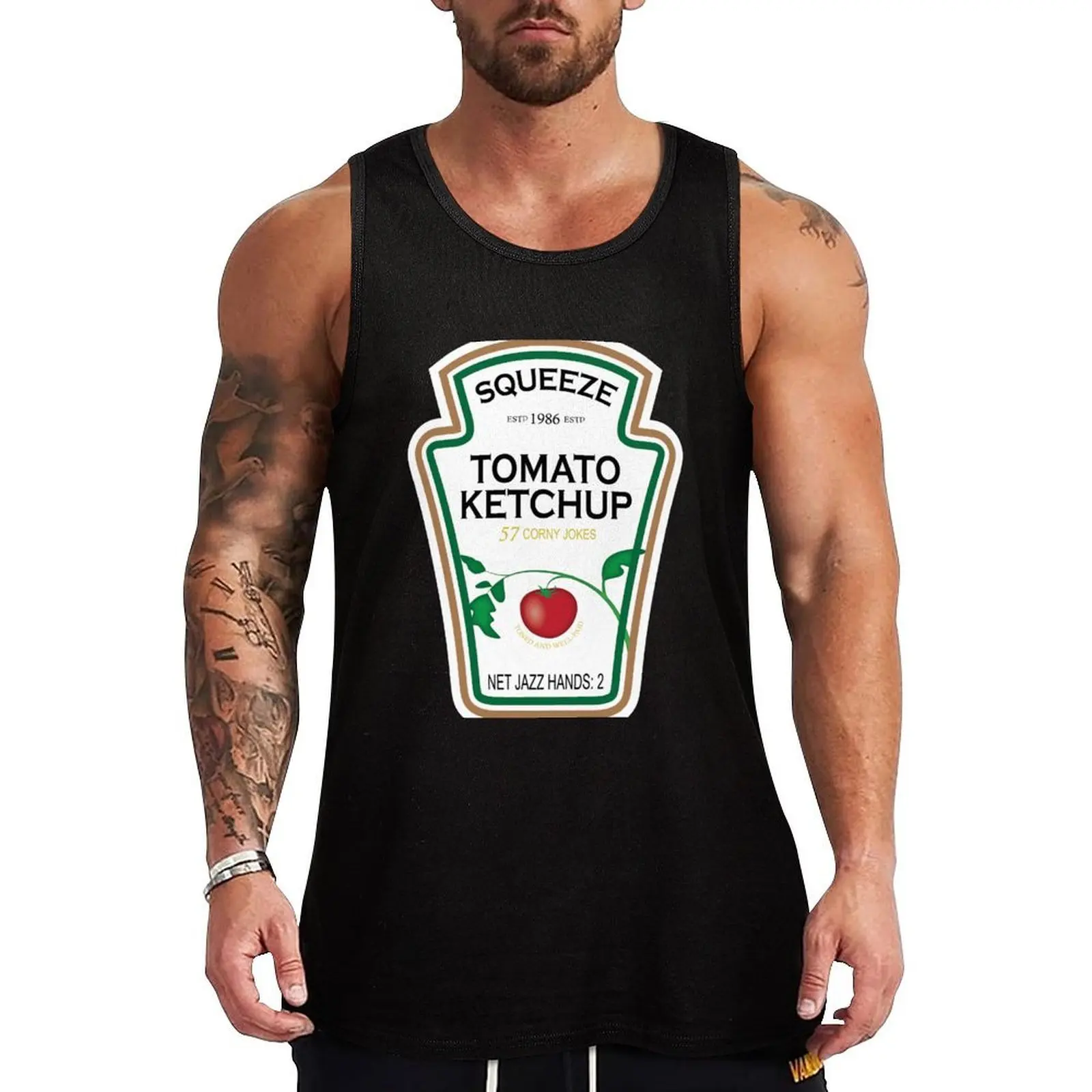 Etiqueta divertida y personalizable para salsa de tomate - consulte las notas del artista para personalizar O solicite este producto para recibir una camiseta sin mangas COMO SE MUESTRA