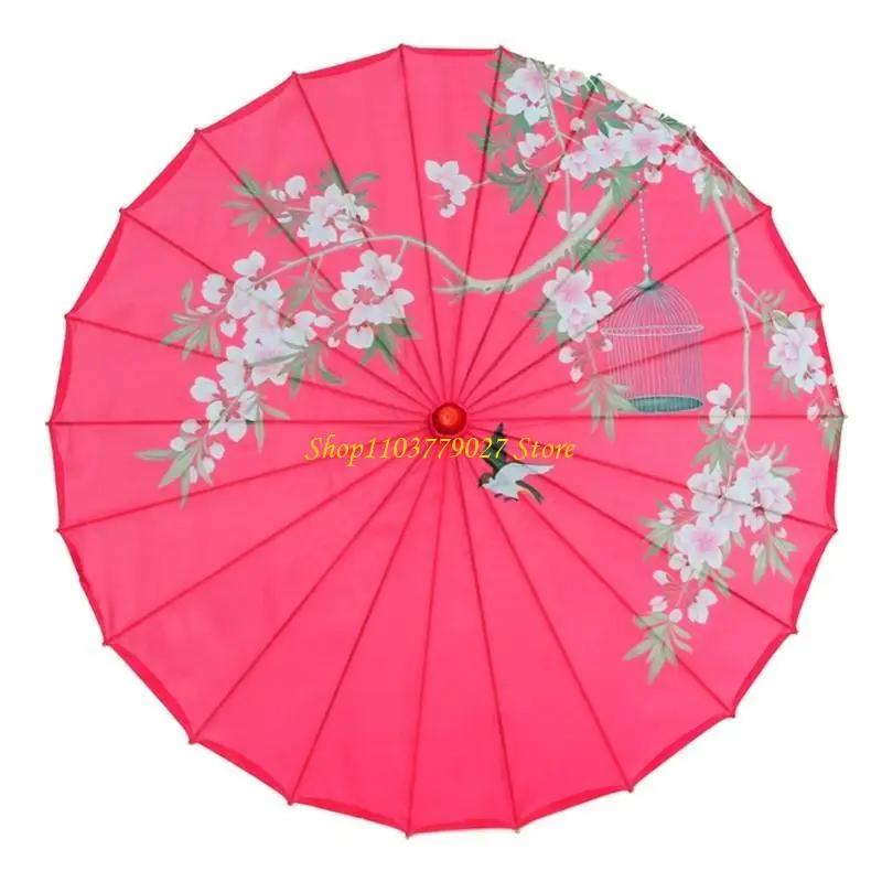 C4DF Dance Props Oiled Paper Umbrellas Bambooes Frame for Music Festivals and Special Occasion