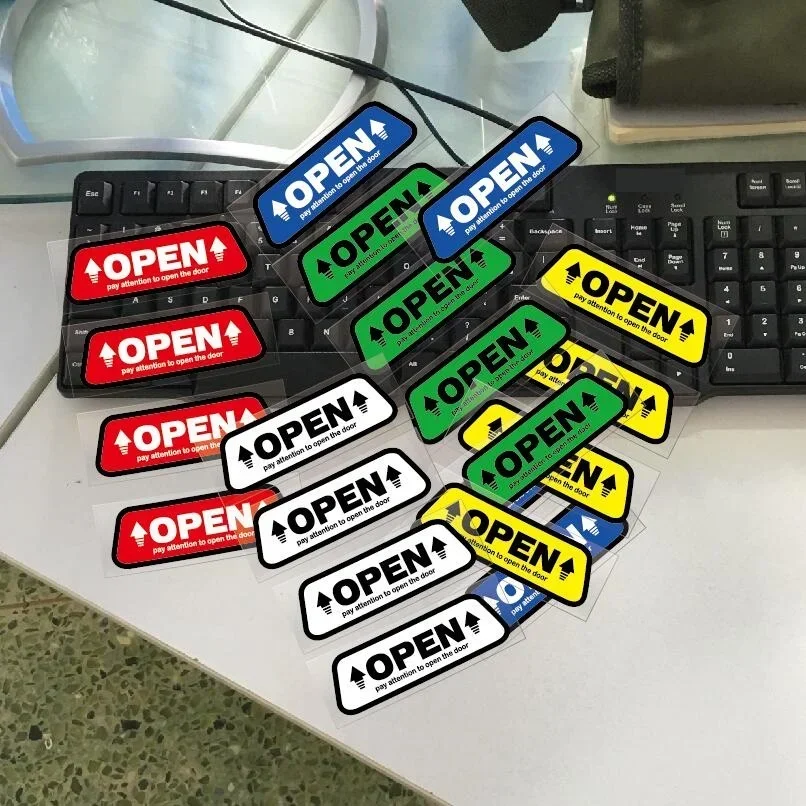 

1SET Reflective Open Door Open Warning Sticker Safety Car Styling Car Sticker Auto Decor Drop Shipping