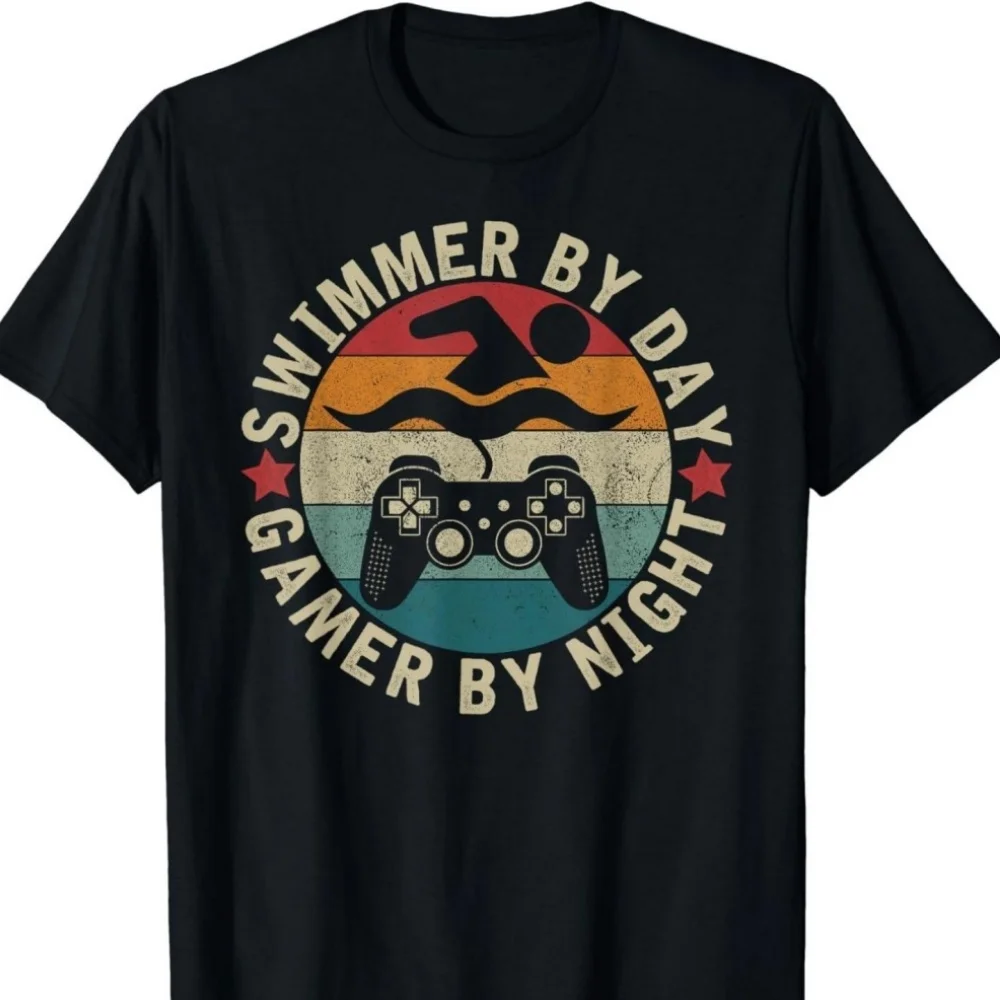 2026 Respect Your Elders Gaming Control Retro Funny Gamer T-Shirt for Men Funny Robot Graphic T Shirts Short Sleeve Men Tee Tops