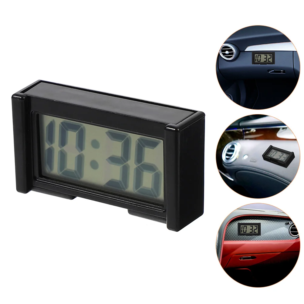 

Car Mini Digital Dashboard Vehicle Clock Compact Digital Display Clock Clear Screen High Durability