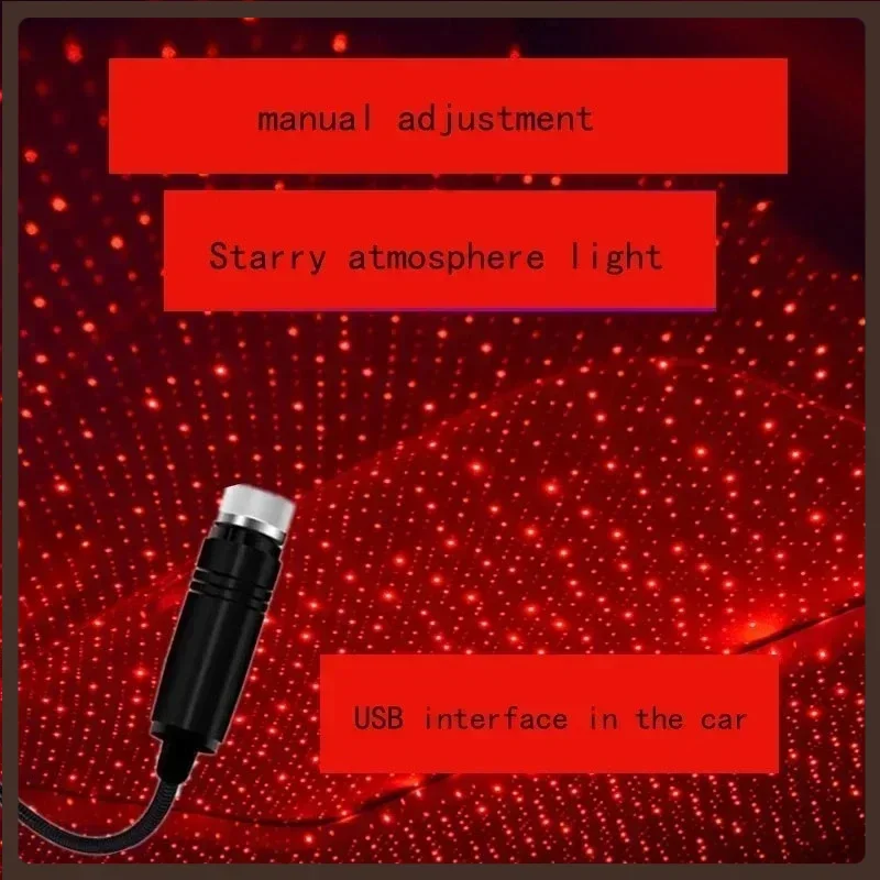 Mini LED Autodak Ster Nachtlampje Projector Sfeer Galaxy Lamp USB Decoratieve Lamp Verstelbare Auto-interieur Decor Licht