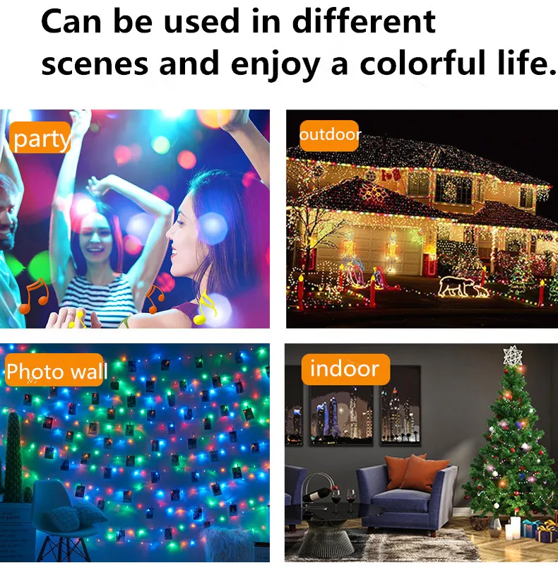 RSH Dreamcolor Globe Fairy Lights String Wifi LED String Waterproof Outdoor App Remote Control Garland Fairy Lights Decoration