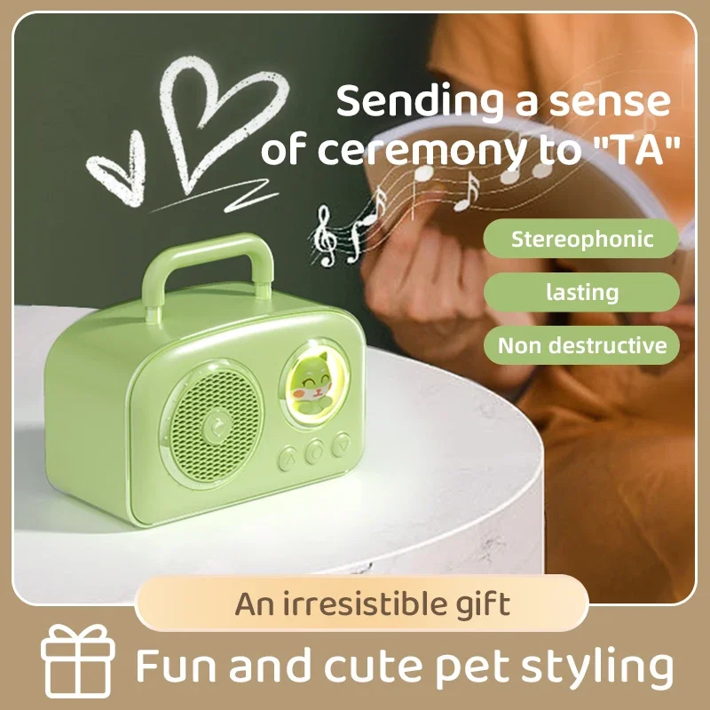 

Wireless Bluetooth Mini Retro Stereo Surround Speaker Space Cabin Atmosphere Light Music Player Audio Portable DecorativeSpeaker