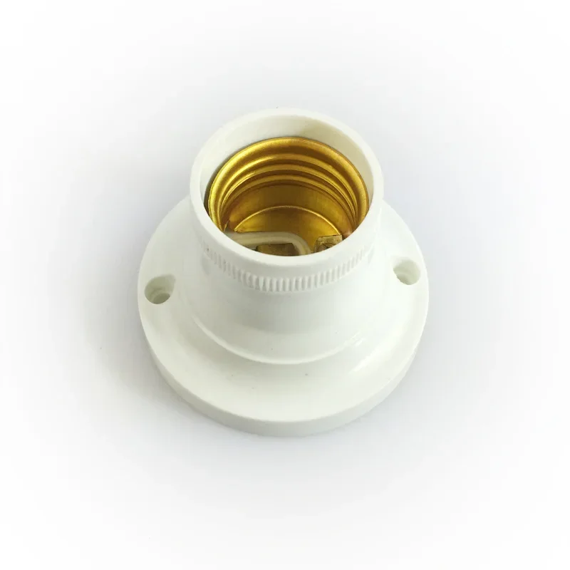 E27 E26 Lamp Holder Light Socket Bulb Base Screw Type PBT Flame Retardant Pure Brass DIY Home Replacement