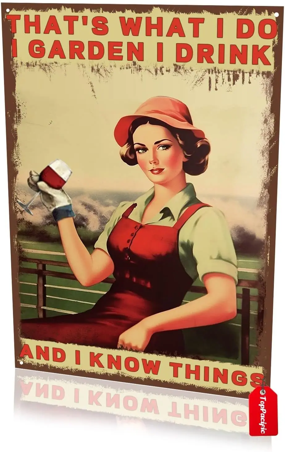 12x8 inches Vintage Wall Decor That's What I Do, I Garden, I Drink and I Know Things