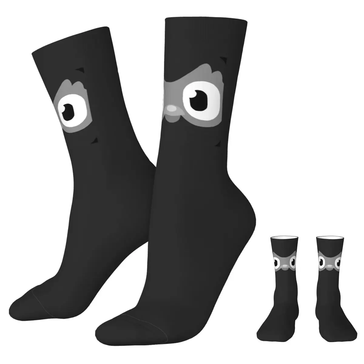 

Duolingo Owl Duo Face Stockings Women Men Socks Warm Soft Casual Sock Spring Running Sports Anti-Slip Custom Socks Birthday Gift