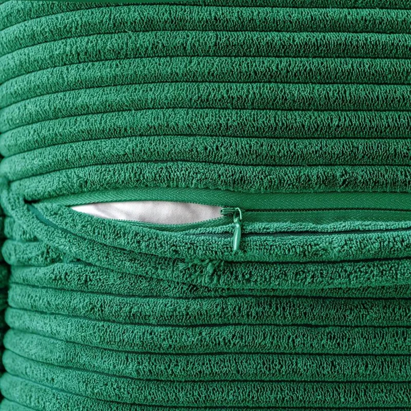 Темно-зеленые наволочки BISM со сращиванием, супер мягкие полосатые наволочки в стиле бохо, декоративные текстурированные декоративные подушки Broadside