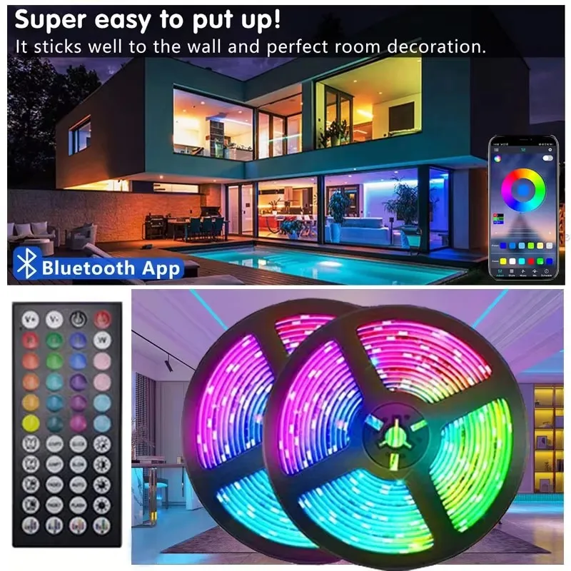 Rgb Led Strip Bluetooth 5050 Usb 5V Led Lights Chain 5M 10M Backlight Tape Ice String Tira Led Wifi Led Wall Room Ribbon Band