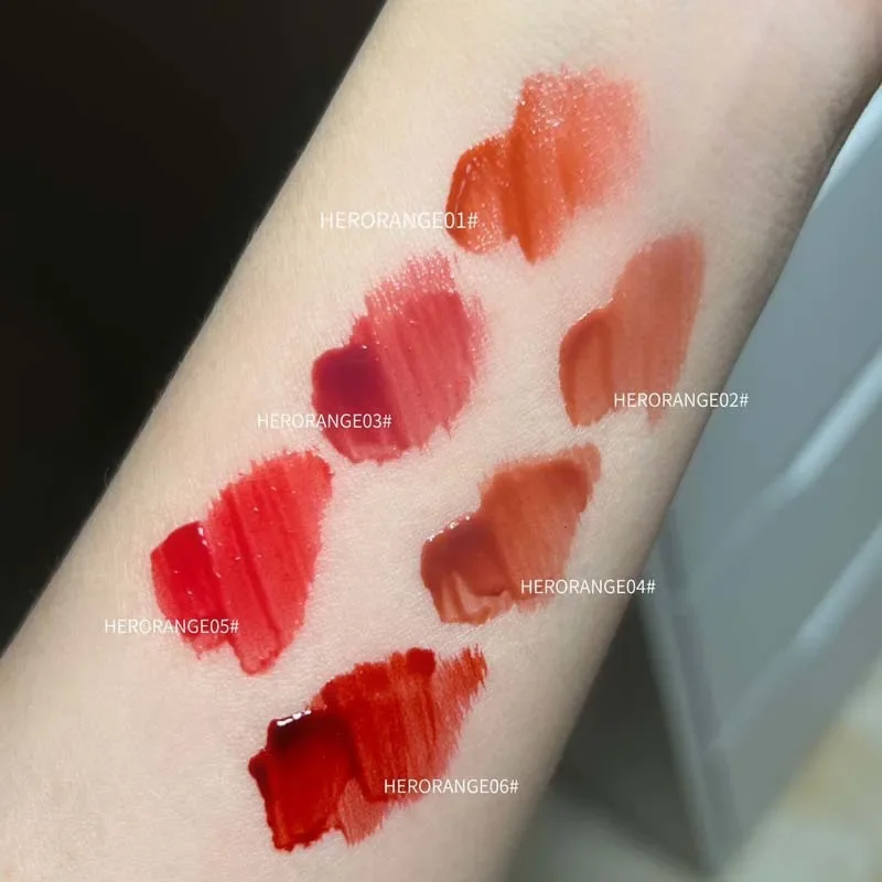 Pintalabios de terciopelo resistente al agua, espejo cosmético, brillo de labios desnudo, transparente, marrón oscuro, rojo, maquillaje duradero para mujer