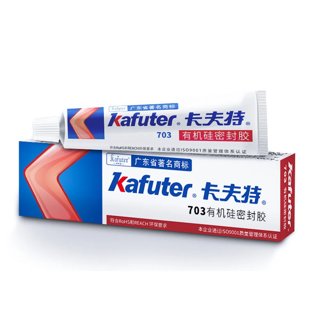 Kafuter K-703 45g Adhesive White Sealant Silicone Rubber Glue For Glass Metal Plastic Tiles Waterproof Insulation