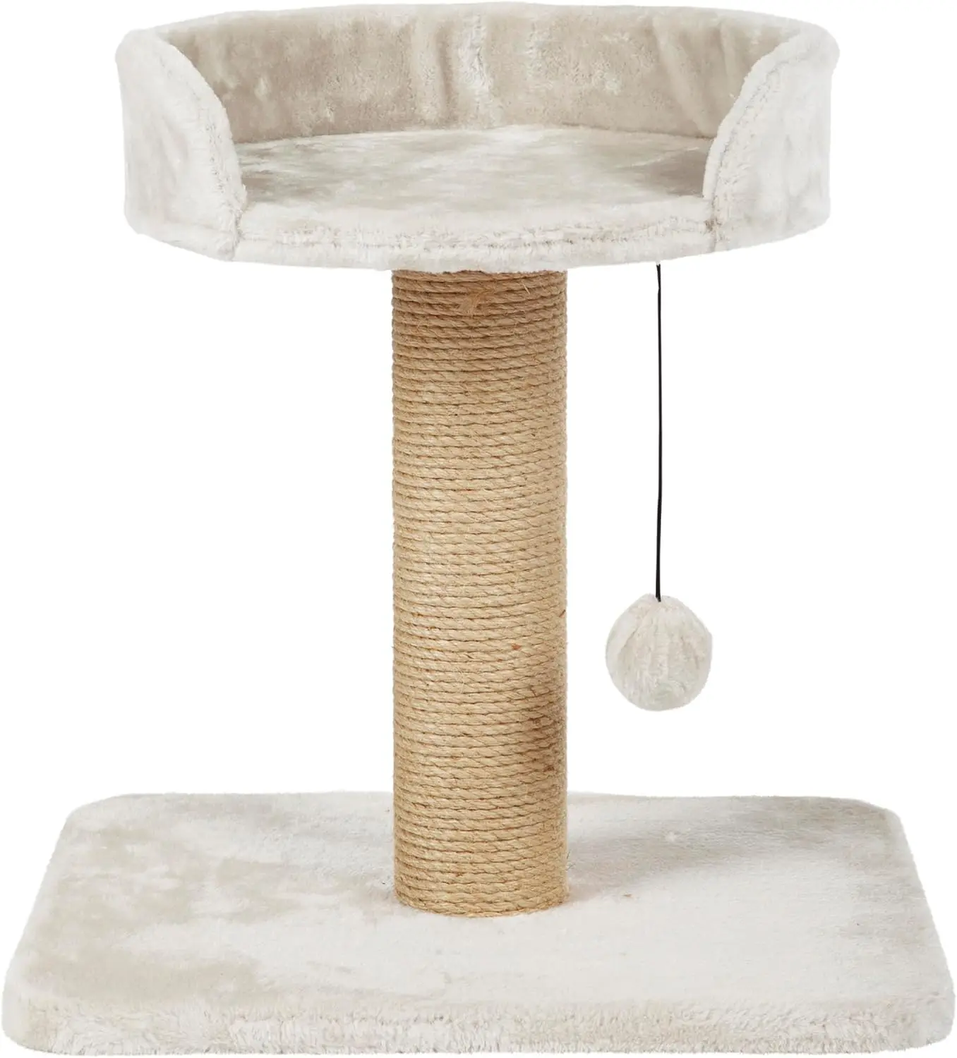 

Mica Cat Scratching Post 18.1 Inch - Cat Scratcher with S Fabric Covering Base and Durable Sisal Rope - with Padded Pl