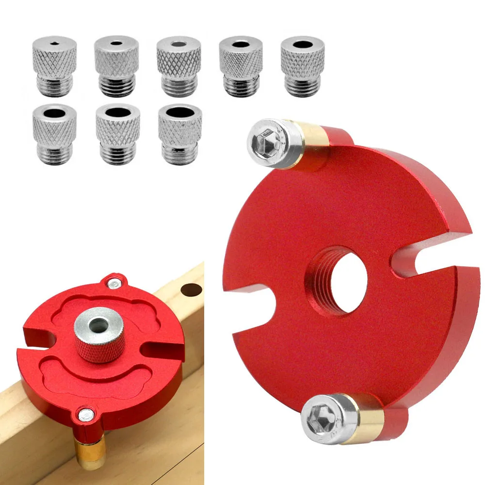 

Hand Drill Tools Drill Guide Locator Woodworking Projects 8 Different Sizes Accurate Alignment Adjustable Wood Dowel Jig