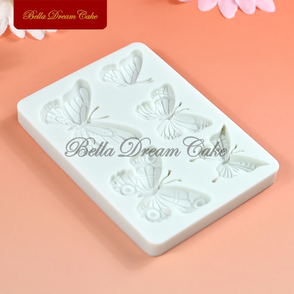 Mini Butterfly Design Silicone Mold 3D Fondant Chocolate Mould DIY Clay Model Wedding Cake Decorating Tools Kitchen Bakeware