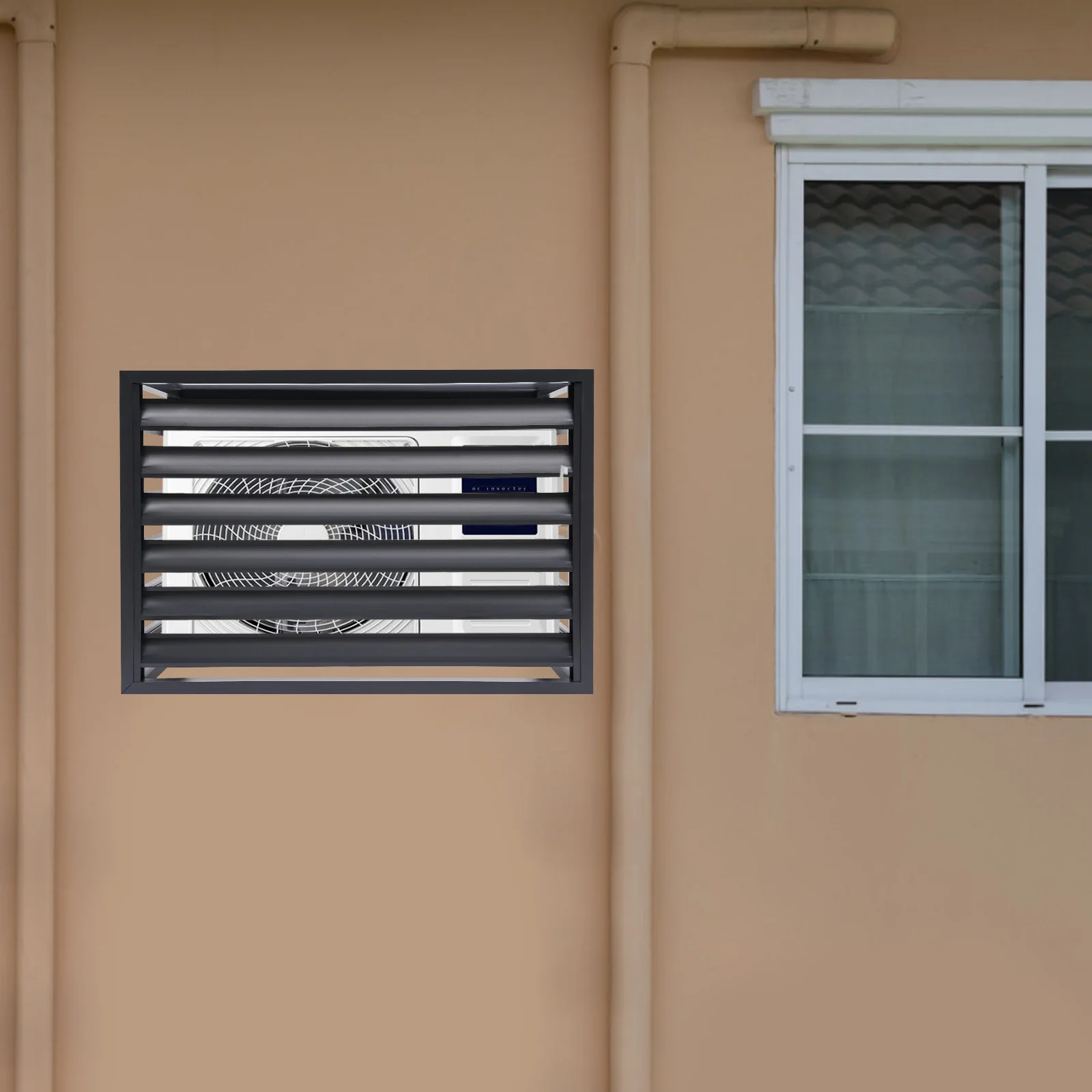 Air Conditioner Fence Screen 100x50cm Dark Grey, Weatherproof & Corrosion-Resistant Outdoor Cover Protection & Aesthetic Appeal