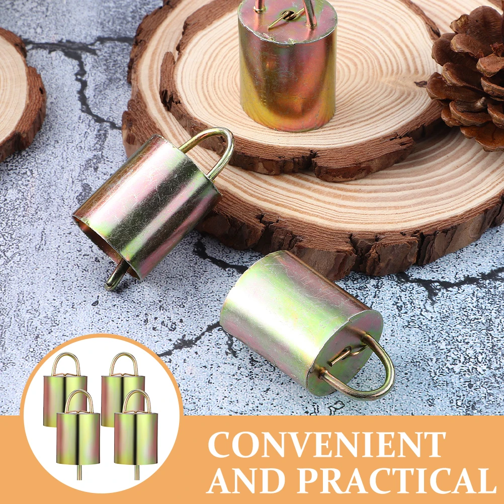 

4pcs Cow Sheep Bells Sturdy Metal Cattle Accessories Loud Clear Sound Anti lost Farming Livestock Pet Supplies