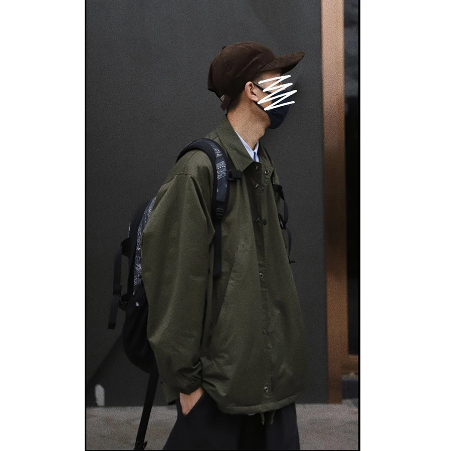 

LH Store SS Japanese Sle Spring Autumn Simple y Functional Loose Fit Men's Jaet Youth Trend Loose pe