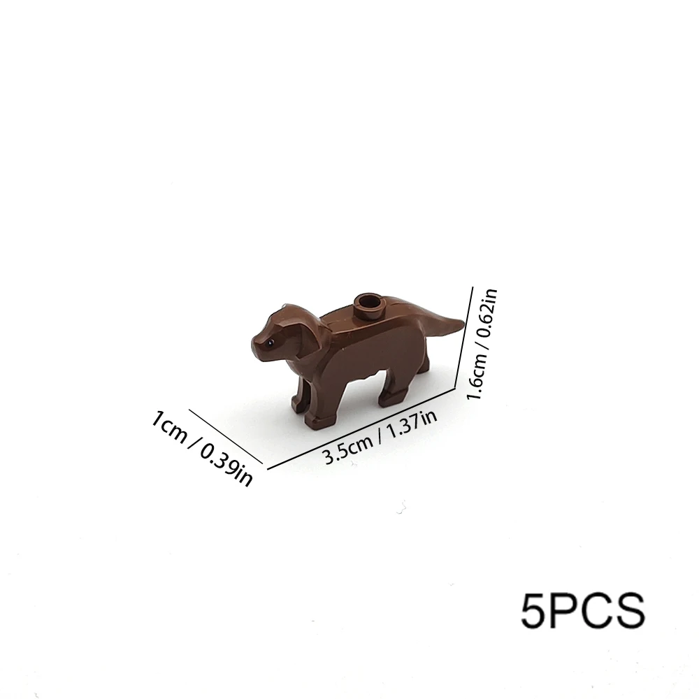 MOC Bausteine Haustiere Husky Weiß Kätzchen Welpen Bulldogge Zoo Haustier Bausteine Szene Dekoration Requisiten kinder DIY Spielzeug geschenk – Detail 13