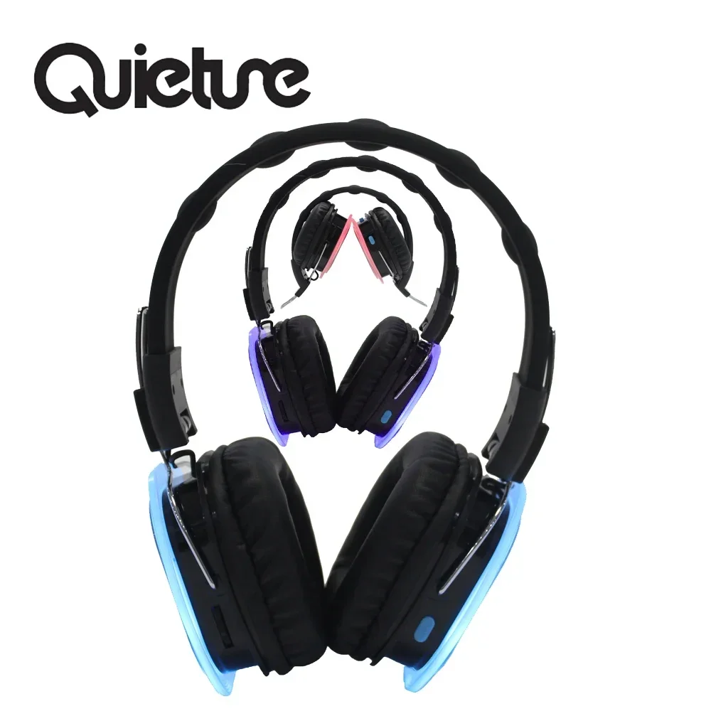 

Hot Sale F39 HIFI Silent Parties Silent Disco Foldable Earphones& Headphones LED Headphone 500m Control Range 3 Factory factory