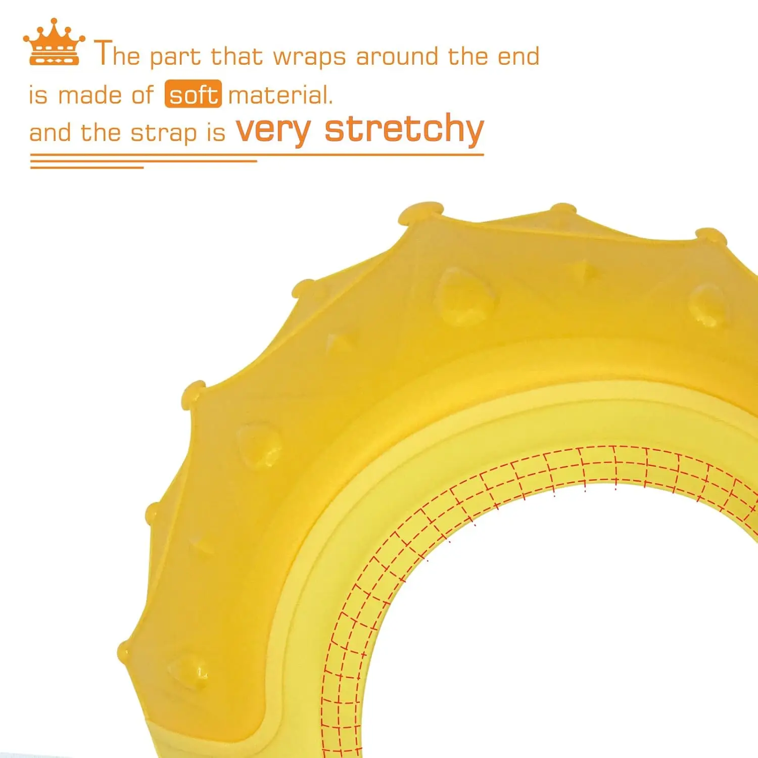

Baby Shower Waterproof Shampoo hat for Children Toddler Girls Boys Protect ears eyes.Adjustable Silicone Bathing Crown.