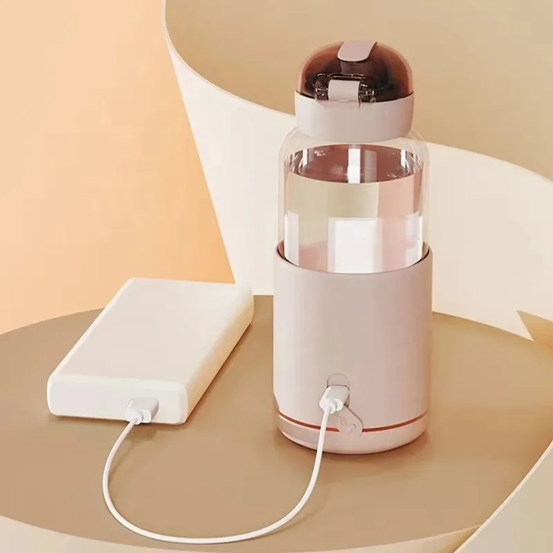 Newborn baby thermos glass USB constant temperature fast rinse portable charging night milk heating cute water