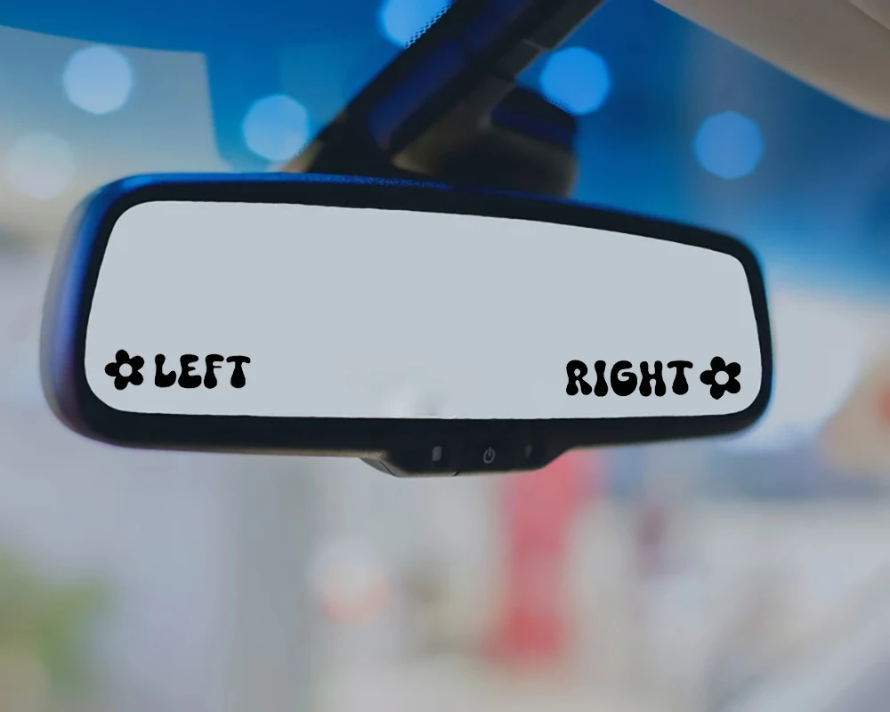 

LEET RIGHT Flower Vinyl Die-Cut Decal Stickers, Rearview Mirror Adornment, Self-Adhesive & Removable SV712