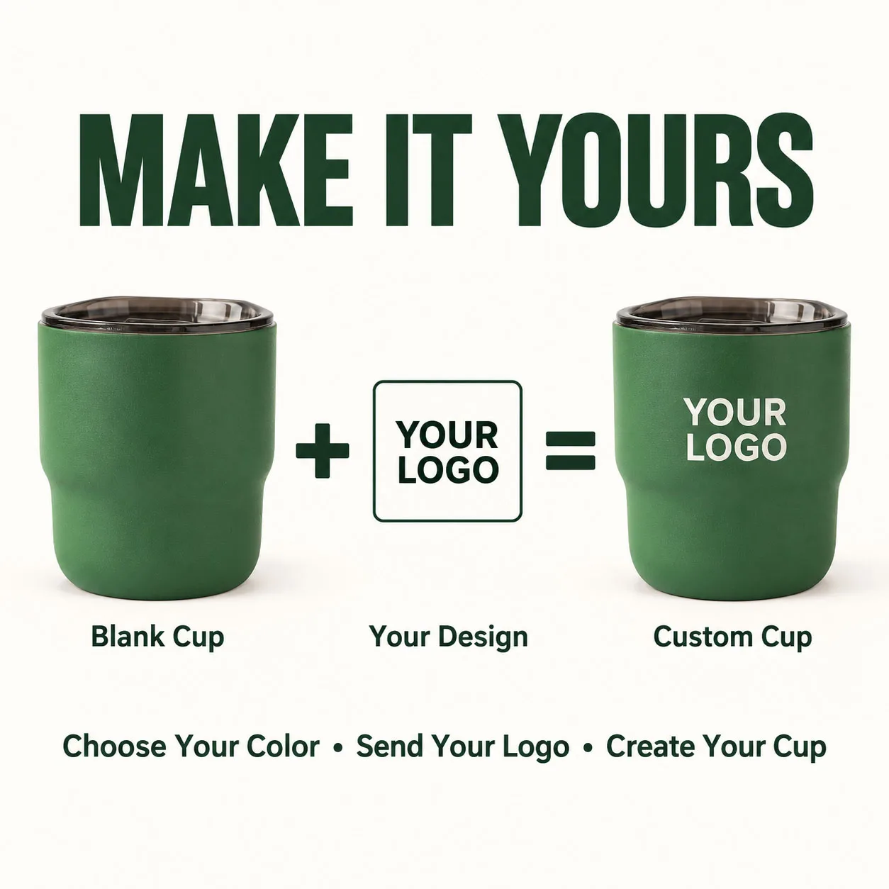 Custom Coffee Cup with Lid Personalized Name Logo Mini Tumbler Camping Travel Cup Office Wedding Gift 304 Stainless Steel 255ml