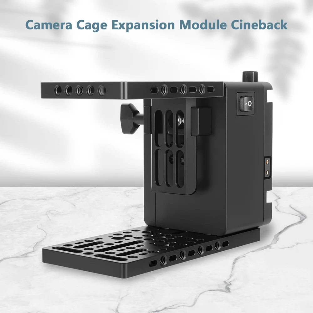 CAMVATE For Sony ZVE/FX3/FX30 Camera Cage Expansion Module Cineback Height-Adjustable from 2.5 to 5.8inch With Top Bottom Cheese