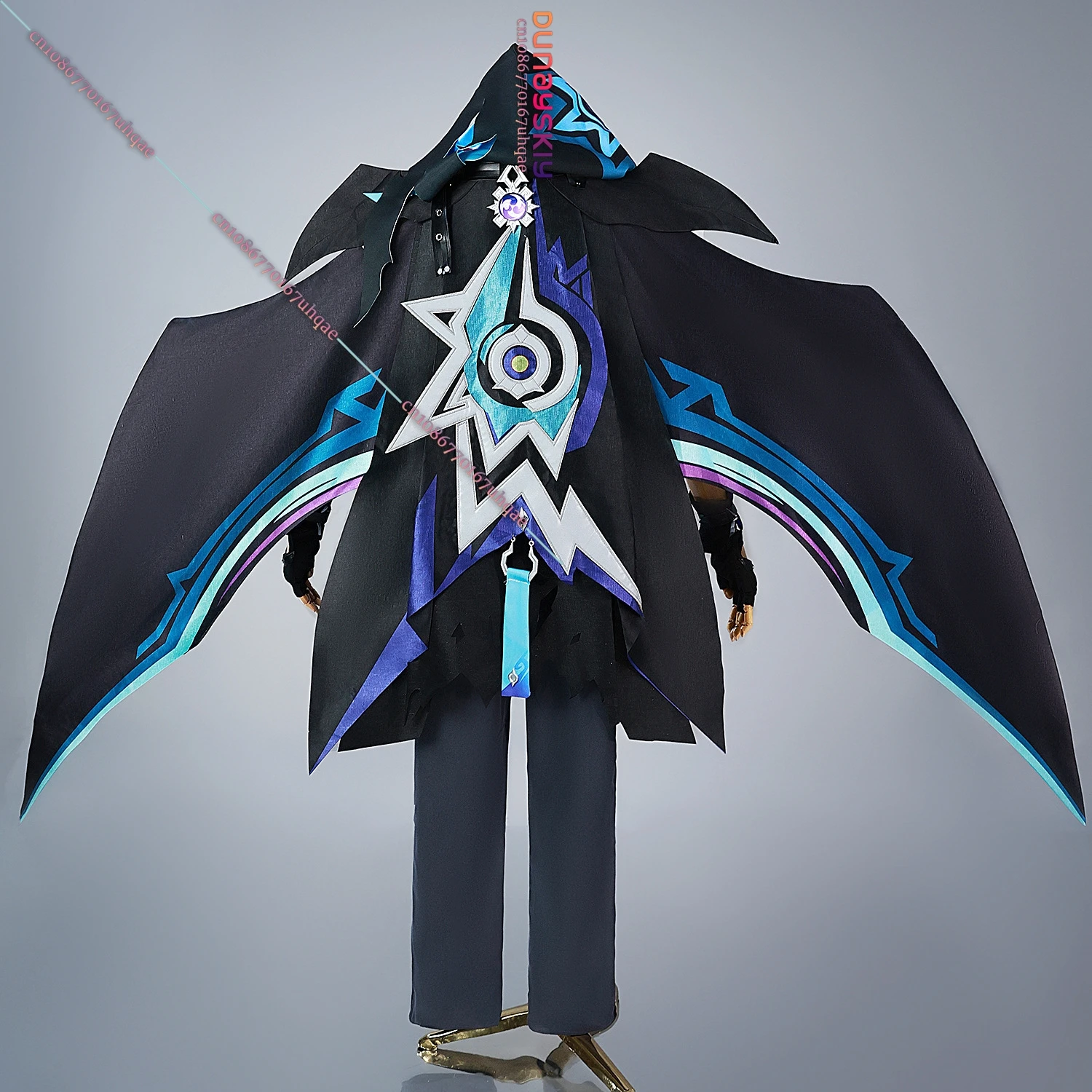 Juego Genshin Impact Ororon disfraz de Cosplay capa de murciélago guante peluca accesorio 2025 Anime juego de rol uniformes de rendimiento