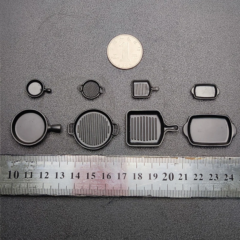 1Pc (only mold) Dollhouse Baking Tray Silicone Mold Dollhouse Mini Pan Model Dolls House Cooking Utensils Accessories