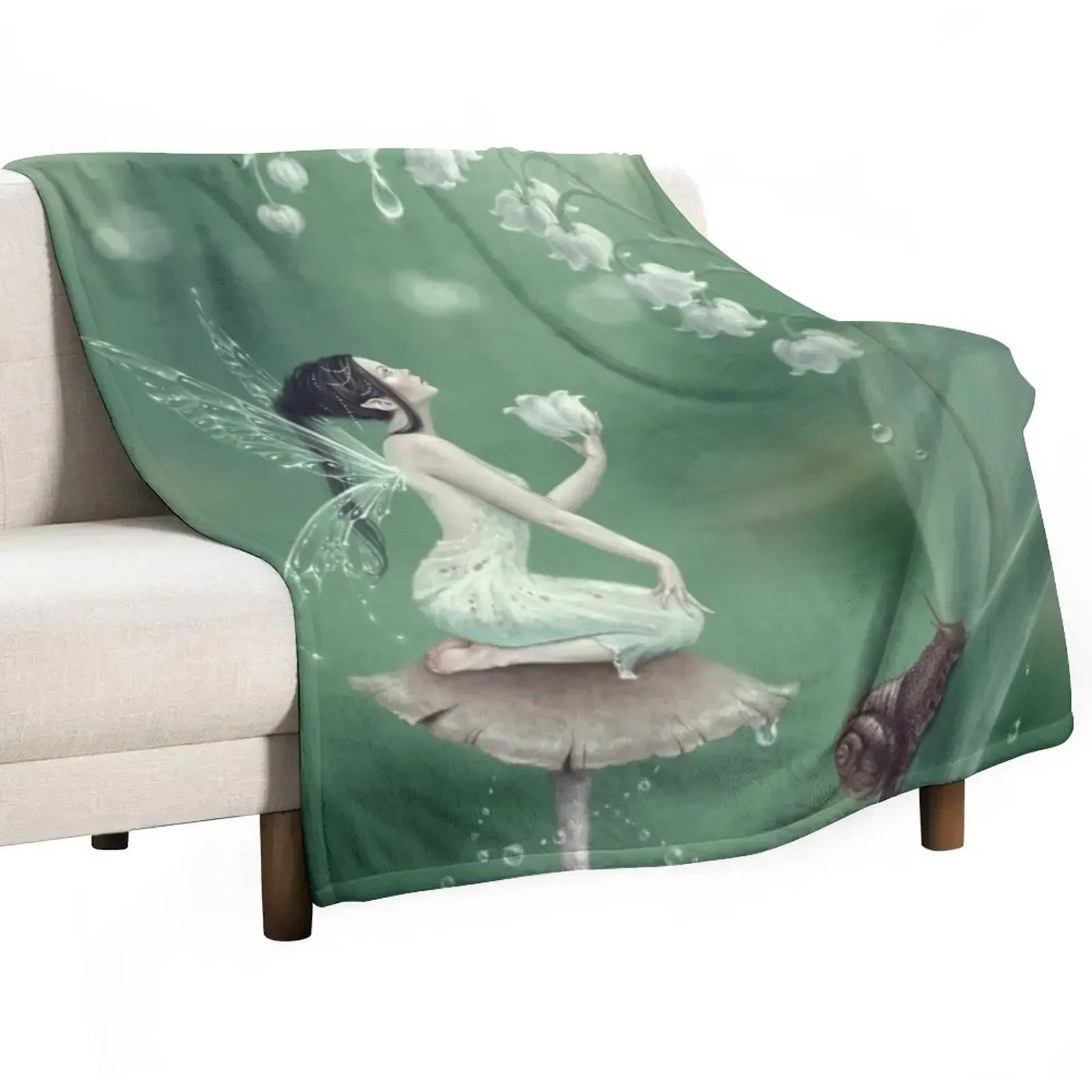 

Lily of the Valley Flower Fairy Throw Blanket heavy to sleep Fashion Sofas valentine gift ideas Thin Blankets