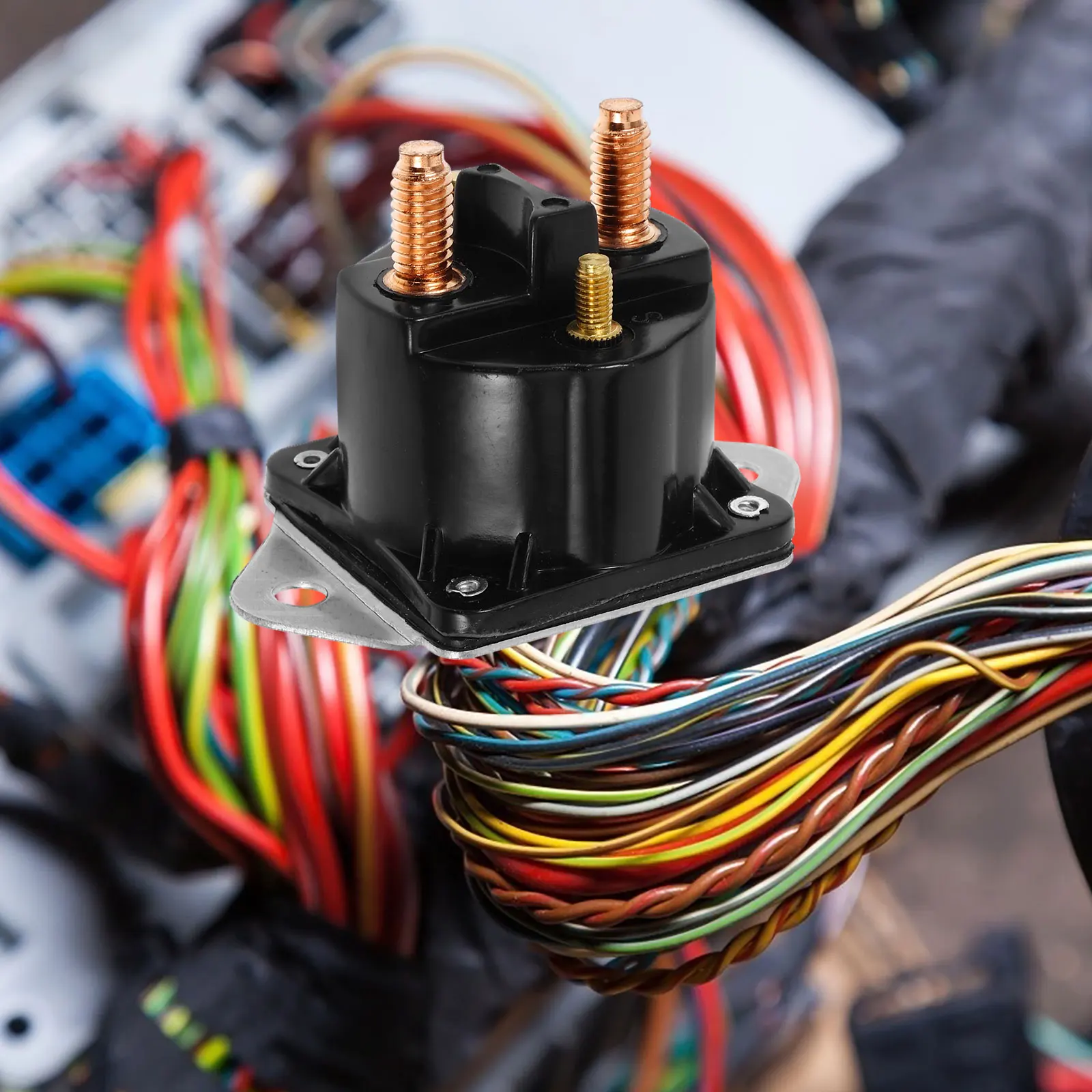 

12V Solenoid Relay Replacement 4-Terminal Easy Installation For Atv Utv Winch Motor Reversing Switch Contactor For