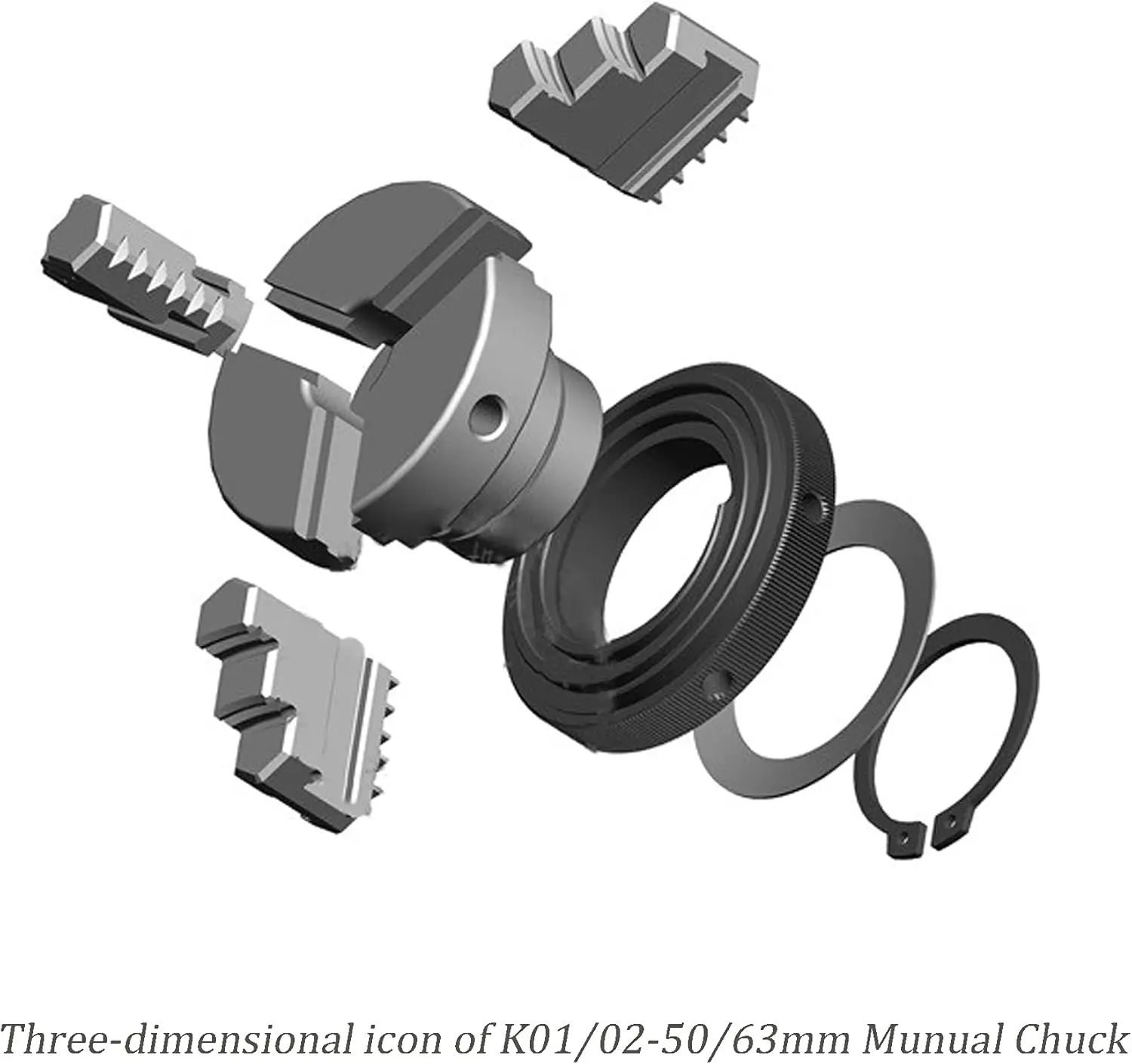 Imagem -05 - Cnc Mini Torno Manual Chuck Auto-centramento Mandíbula Mandíbula K01 K02 63