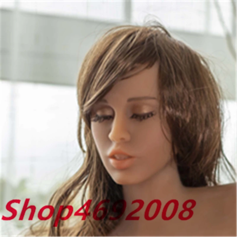 

Closed Eyes Sex Doll Head Oral Sex Mouth Depth 13cm Lifelike Adult Masturbation Sex Toys For Man