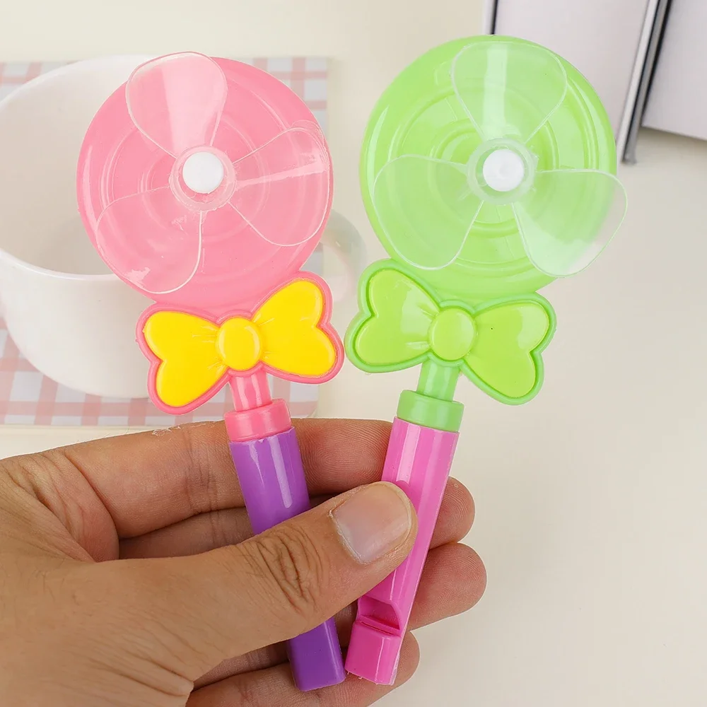 Candy Colored Lollipop Whistle Windmill Creative Children's Toys Sound Whistle Windmill Musical Instrument Toy Kindergarten Gift