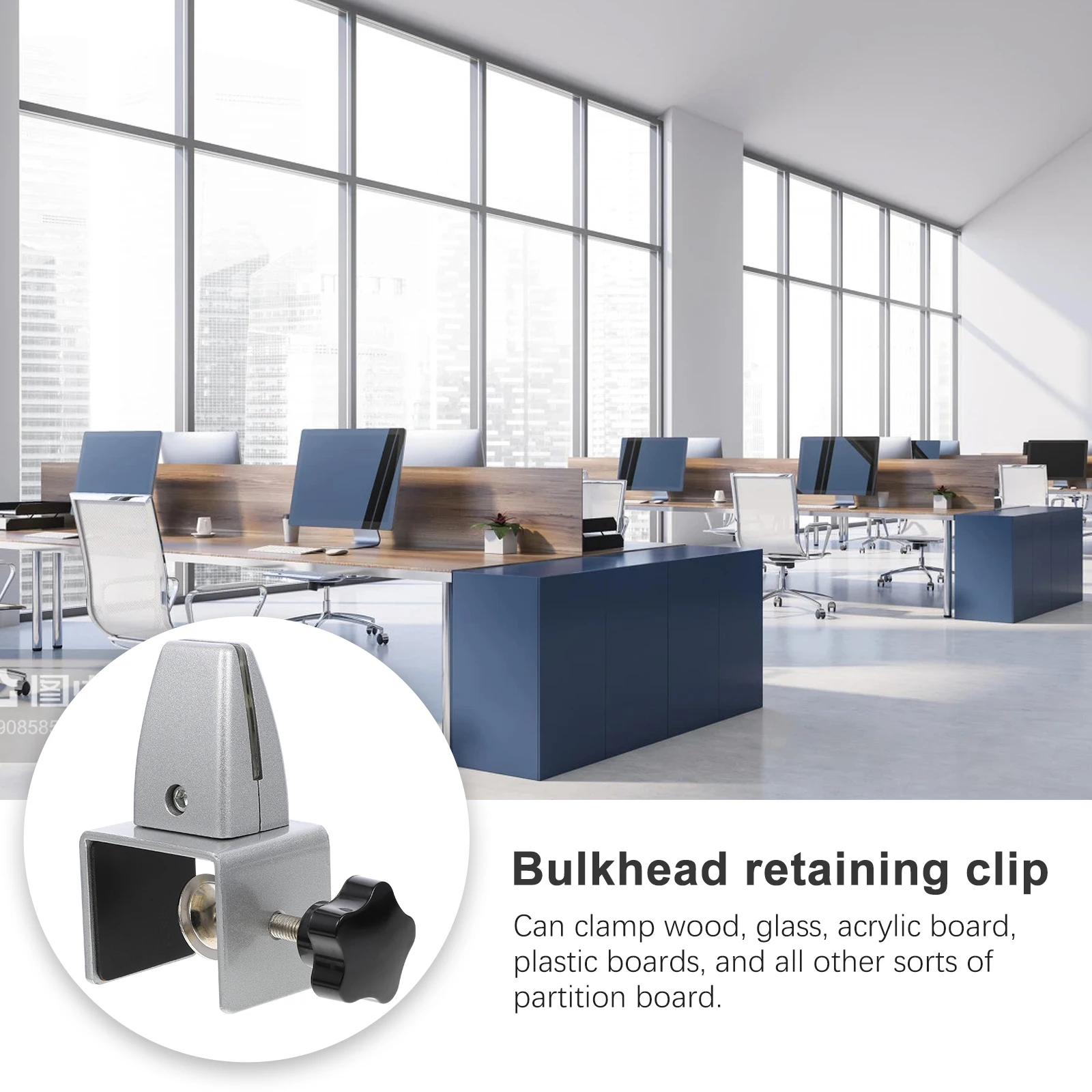 

Aluminum Alloy Desk Shield Clamp Divider Clip Heavy Duty Partition Bracket for Home Office School Practical Screen Clamps