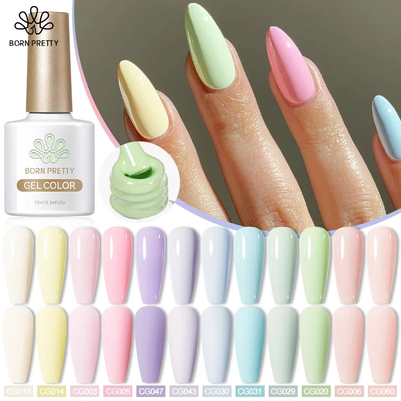 BORN PRETTY Sweet Spring Summer Color Gel Nail Polish 10ml Light Pink Green Yellow Long Lasting Varnis Semi Permanent For Nails