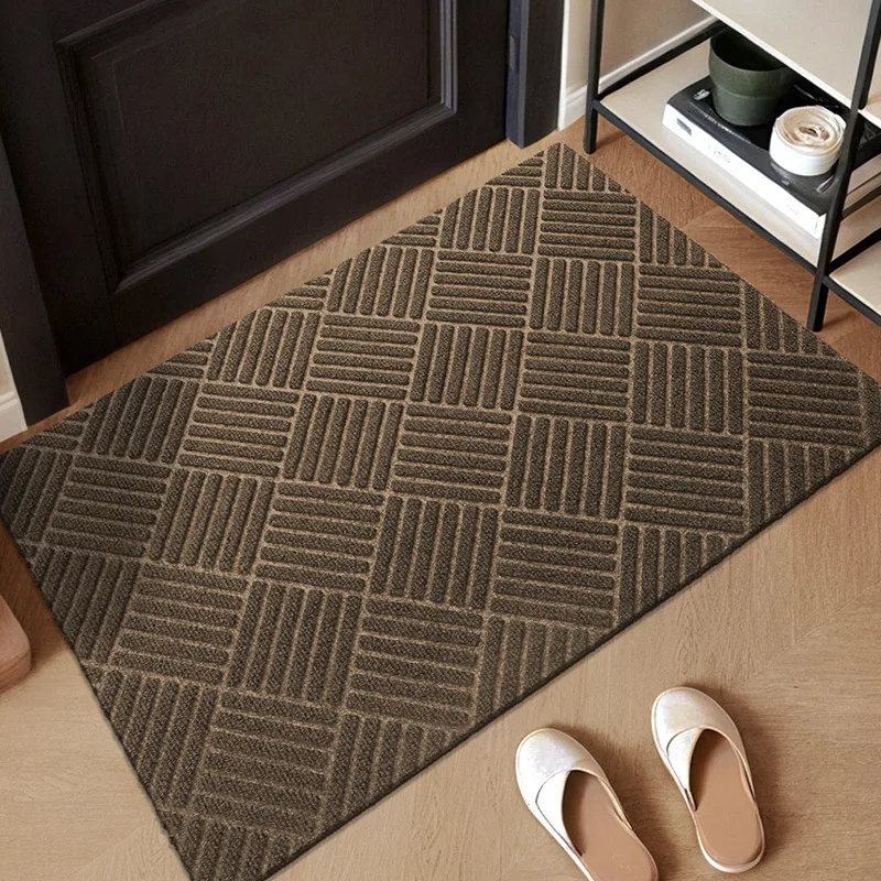 Modern Geometric Door Mat - Non-Slip Water Absorbent Entrance Rug, Durable Dust Removal Floor Mat for Indoor/Outdoor Use