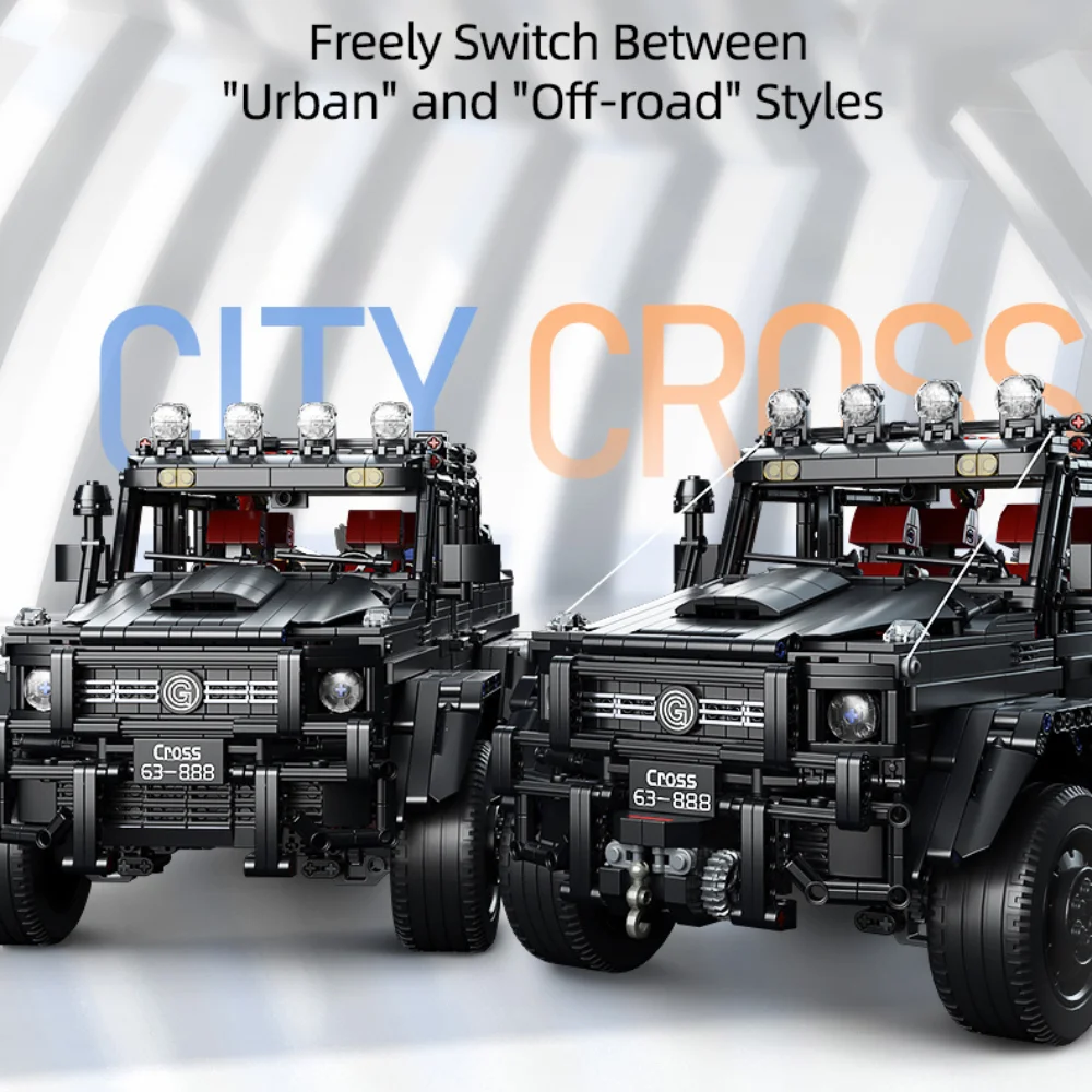 ToylinX 6x6 Off-Road Building Blocks Toy Car Technical Bricks Truck Simulation Model 1:8 Scale Adult Construction Vehicle Kits