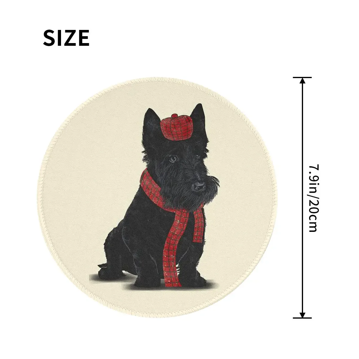 I Love My Scotties Dog Round Mouse Pad Computer Keyboard Mouse Mat Gaming PC Desk Mat Office Accessories Table Mats