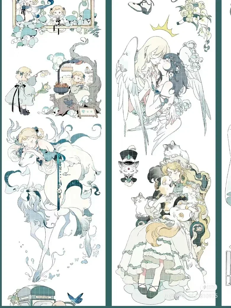 Imagem -04 - Fita Pet Washi Shiny Moon Light Fairy Angel Girl e Sheep