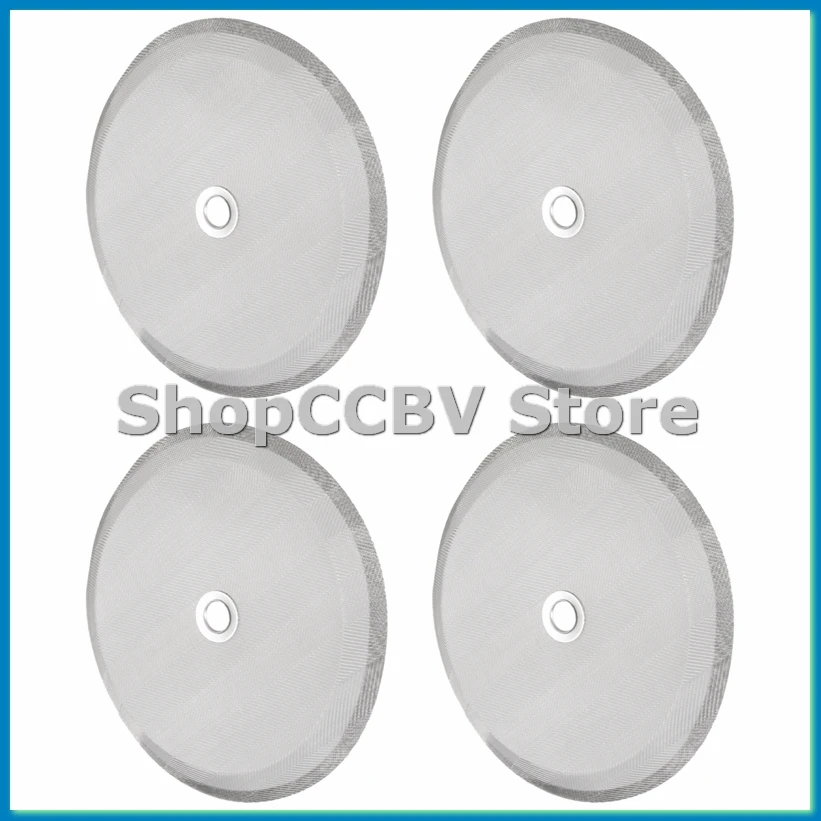 4 Pcs 4 in Stainless Steel Replacement Coffee Filter Mesh,for 1000 Ml ,8 Cup French Coffee Makers and Tea Machines-A50M