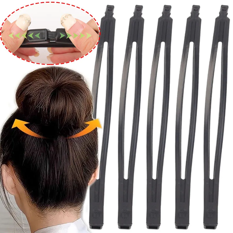 1/4 pçs estilo de cabelo donut bun modelador fabricante grampo de cabelo anel trança mágica plástico donut torção diy bandana acessórios headwear