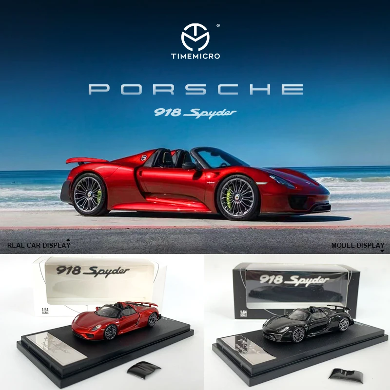 Time Micro 1:64 Model Car Pors 918 Spyder Alloy Die-cast Simulation Vehicle Collection