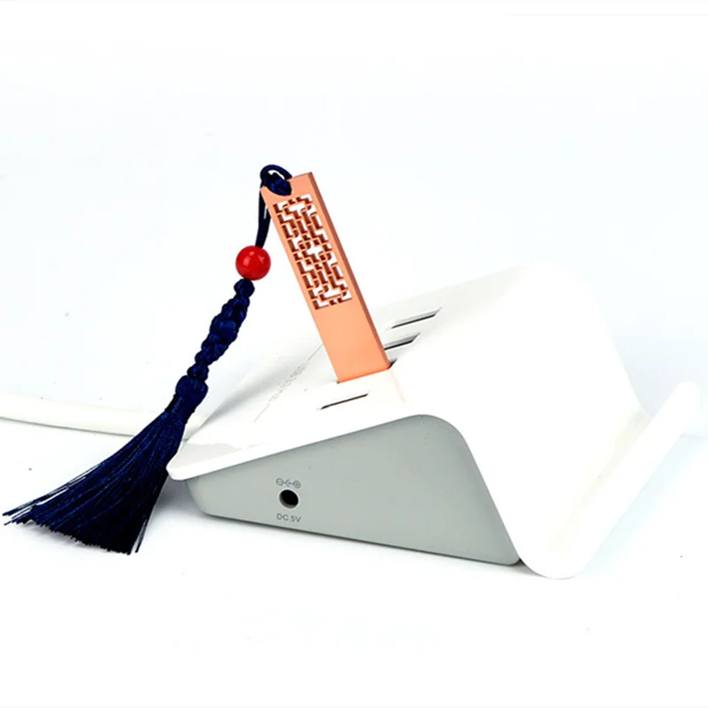 ฟรีที่กําหนดเองเลเซอร์แกะสลักโลโก้สีโลหะสไตล์โบราณบุ๊คมาร์ค USB2.0 แฟลชไดรฟ์ 4GB 8GB 16GB 32G 64GB 128GB